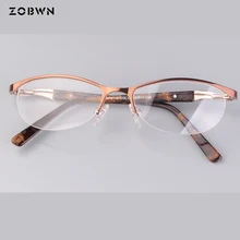 ZOBWN смешанные образцы распродажа Классические полуобода oculos de grau feminino стеклянные женские очки в форме бабочки близорукость линзы gafa