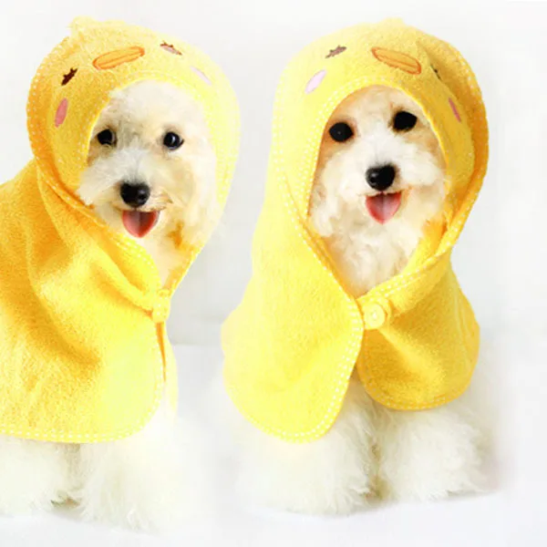 5pcs cotton soft bath towel for dog pet animal face wash towel with one button super absorbent