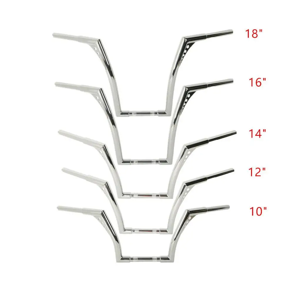 Moto 10 "12" 14 "16" 18 "Rise Ape Appendini Manubrio Per Harley Heritage Softail Flst Fxst Sportster Xl 883 1200