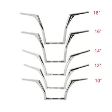 Chrome 10/12/14/16/18 Rise Ape Hangers Handlebar For Harley Heritage Softail FLST FXST Sportster XL 883 1200 18 rise 1 1 4 ape hanger handlebar for harley sportster xl 883 1200 flst fxst