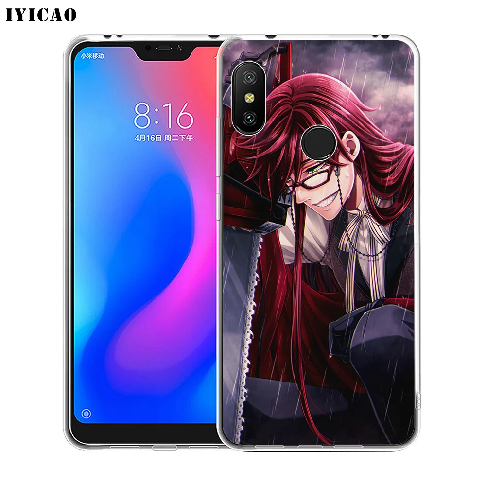 IYICAO Черный Дворецкий Мягкий силиконовый чехол для телефона Grell Sutcliff Xiaomi Redmi 4A 5A 6A