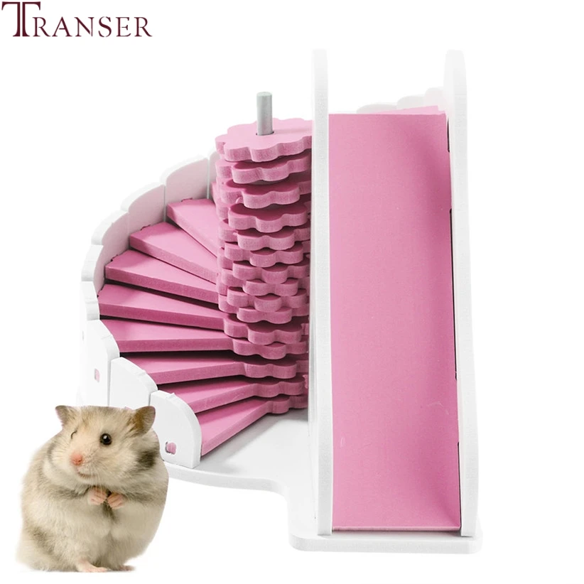 

Transer Small Pet Wooden Toy Spiral Ladder and Slide Mouse Toy Entertainment Sport House Hamster Wooden Toy Ladder 90610