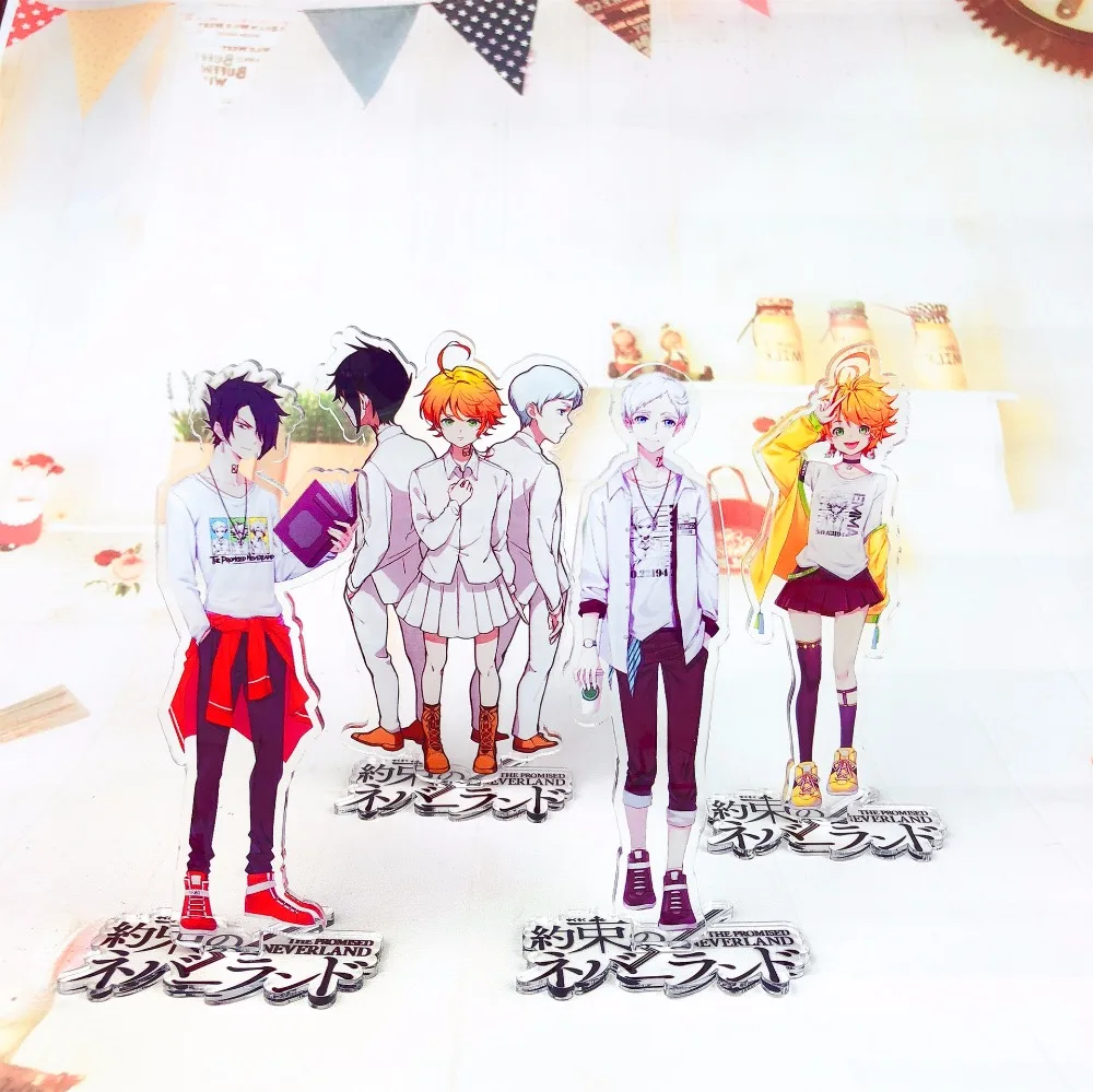 

15cm Anime Emma The Promised Neverland Norman Ray Acrylic Standing Plate Model Home Decor