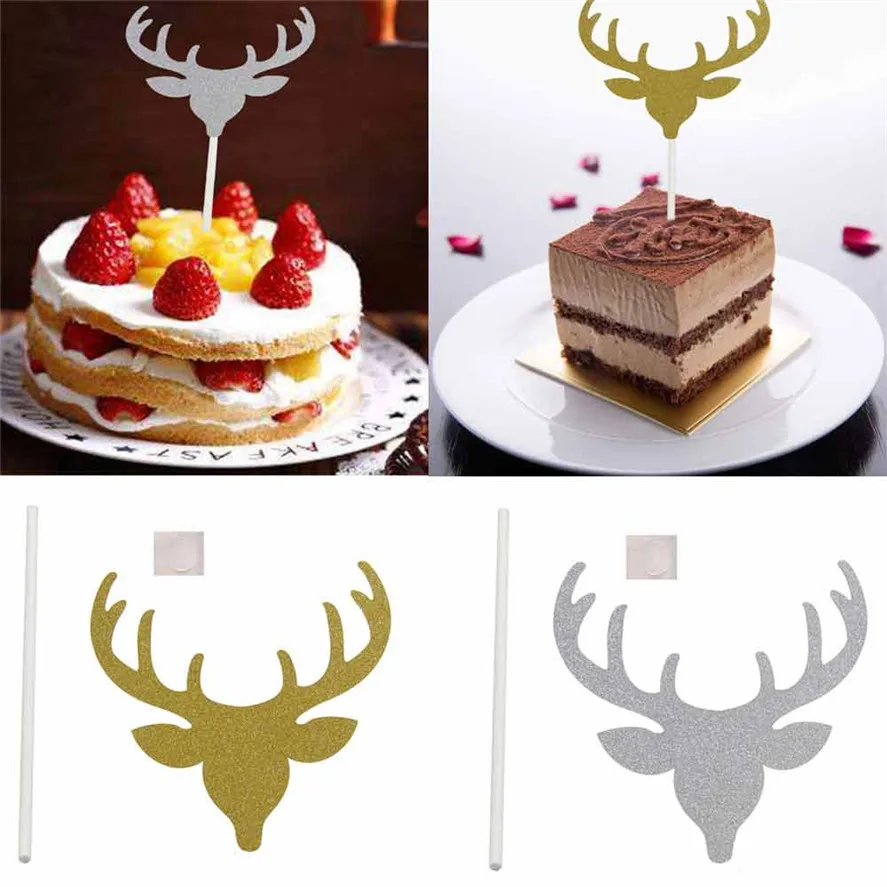 Arrival 10pcs Merry Christmas Cake Toppers Set Birthday