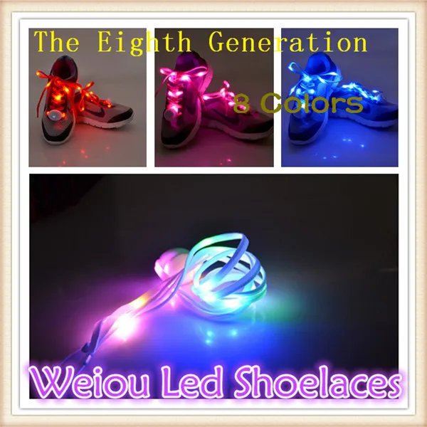 

(5 pairs/lot) Hot New Arrival Promotion LED Sport Shoe Laces Flash Light Up Glow led Shoelaces Disco Party Club