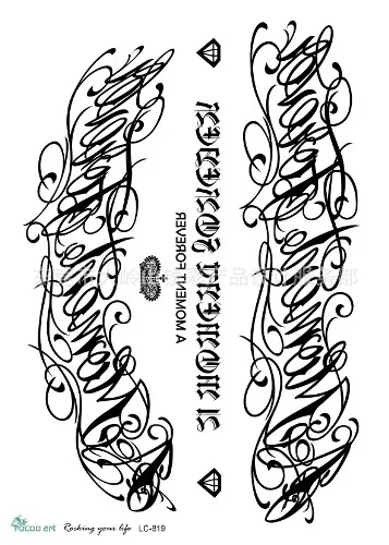 Body Art Beauty Makeup Sexy Letter Waterproof Temporary Tattoo Stickers Sexy Body Art Beauty Makeup Sexy Letter Waterproof Temporary Tattoo Stickers Sexy