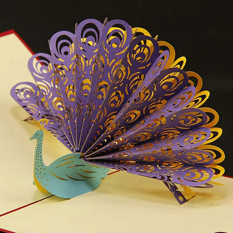 template greeting art card 3D 1Pc Nice Card Peacock up 15*15cm Style Gift Pop Fashion template greeting art card 3D 1Pc Nice Card Peacock up 15*15cm Style Gift Pop Fashion