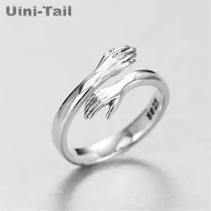Hug Ring Jewelry 925-Sterling-Silver Retro American Fashion Love European Hot And Uini-Tail Hug Ring Jewelry 925-Sterling-Silver Retro American Fashion Love European Hot And Uini-Tail