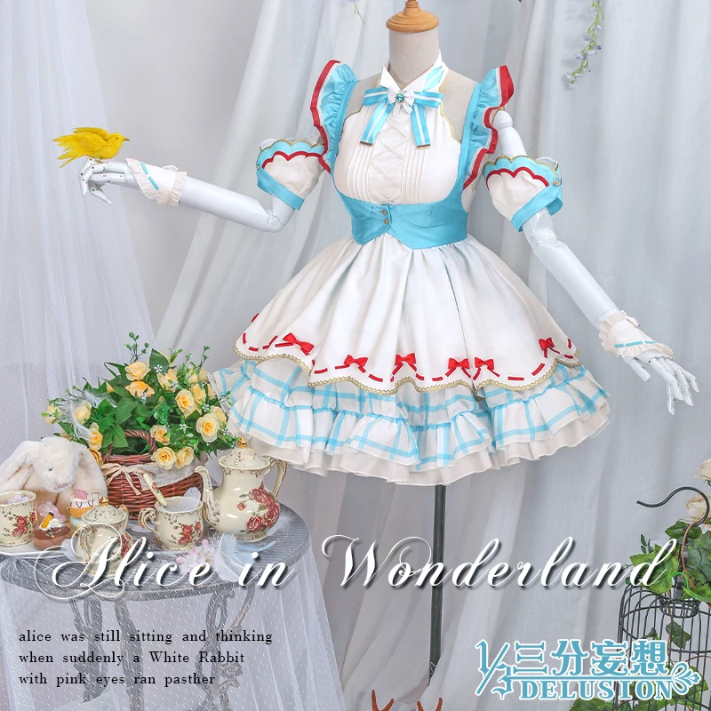 

Anime Vocaloid Miku Alice in Wonderland Cosplay Costume Lolita Cute Halloween Cos Dress H
