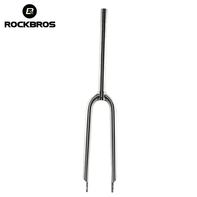 

ROCKBROS Bicycle Titanium 26" 27.5" 700C Rigid Fork Ti CycloCross MTB Mountain Bike Fork 700C Road Bicycle Straight Fork 1-1/8