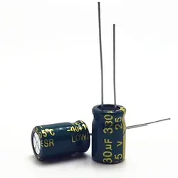 25 V 330 мкФ 8*12 высокая частота низкое сопротивление алюминиевый электролитический конденсатор 330 мкФ 25 v