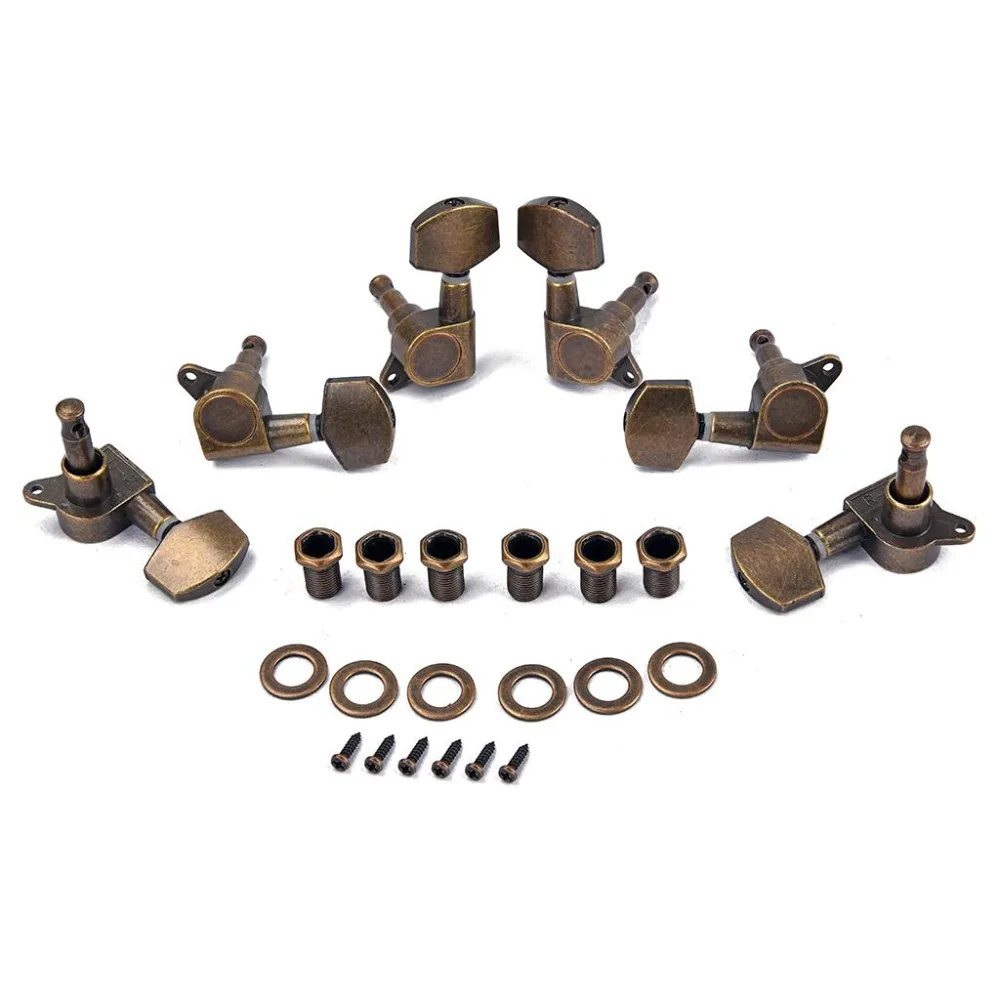 3R3L Guitar Machine Head Red Bronze String Tuning Pegs Tuners Guitar
