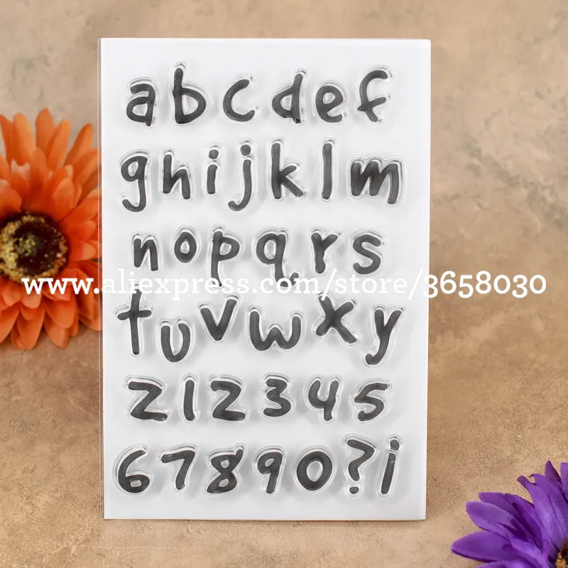 

English Alphabet 0-9 Numbers Scrapbook DIY photo cards account rubber stamp clear stamp transparent stamp 10x15cm 80526101