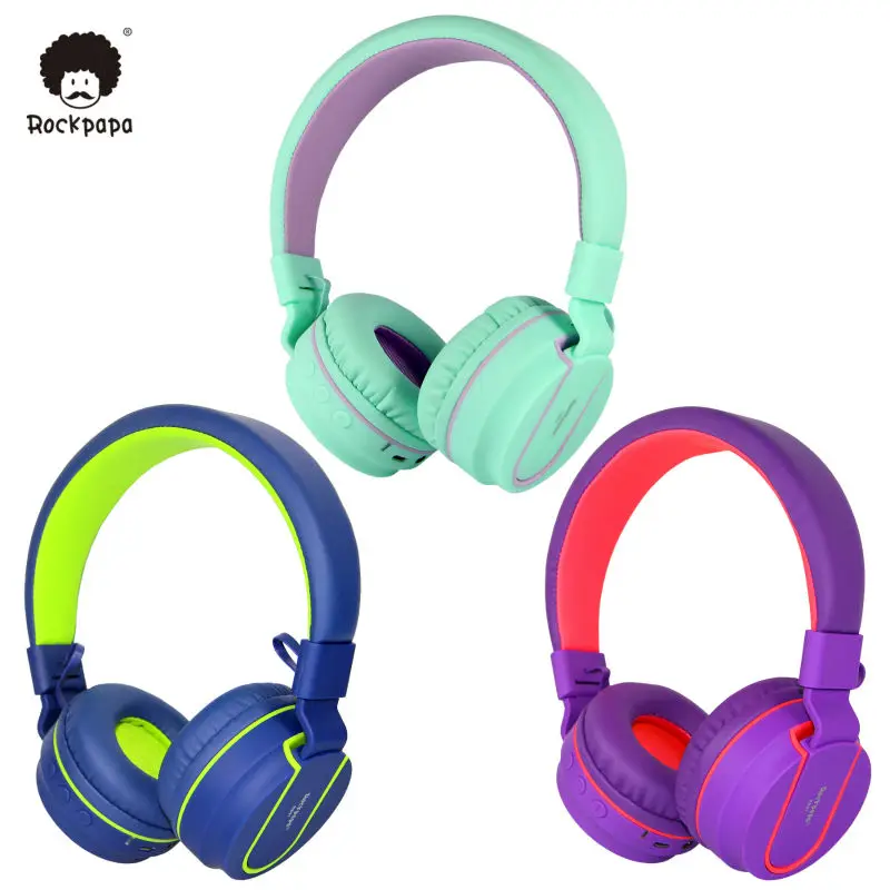 Rockpapa Bluetooth Headphones Stereo Adjustable Foldable Wireless Headset with Microphone for