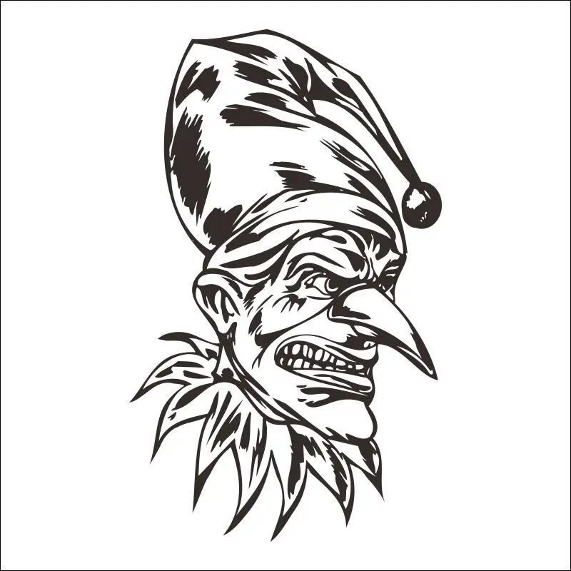 DCTAL клоун Наклейка на стену Цирк Клоун сравнению Jester Juggler карнавал положительный