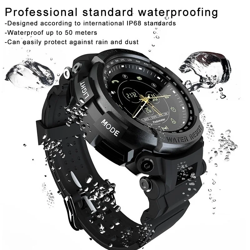 Sports Smart Watch 50m Waterproof Smart Band Bluetooth Call Reminder Men Cool Clock Digital SmartWatch Wristband for ios Android
