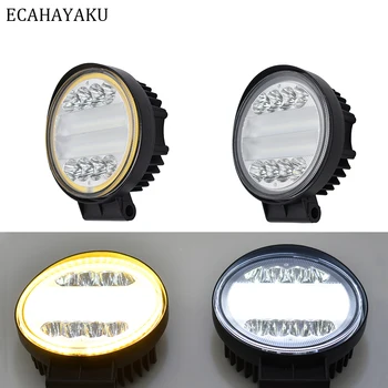 

ECAHAYAKU 4 Inch 72W LED Light bar with yellow drl DC 12V 24V Car Fog Lamp led work Light For Off-road Truck Boat jeep SUV ATV
