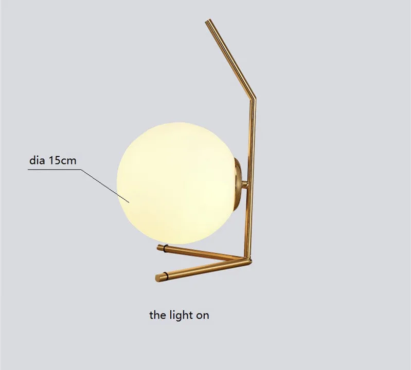 Bola de Vidro Loft para o Quarto ao Lado da Lâmpada Plugue da ue Desejo Estrela Moderno Nordic Luzes Mesa Retro Vintage Lâmpada E27 Ouro Preto 3 Cheap Luminárias de mesa