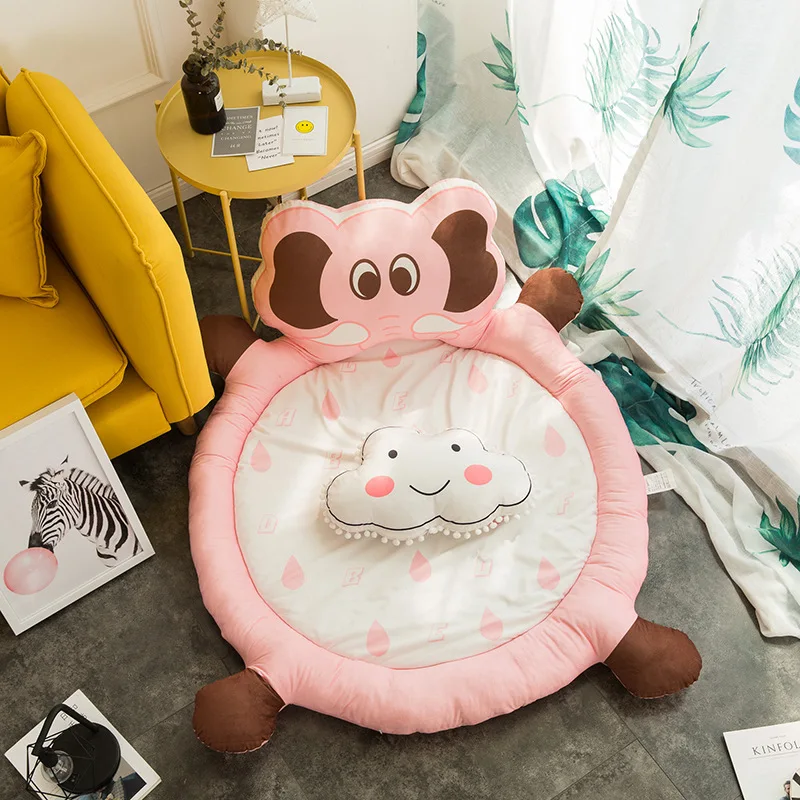 INS голова животного Подушка спинка Подушка скандинавский коврик для альпинизма мультфильм Противоскользящий домашний игровой ковер для детей