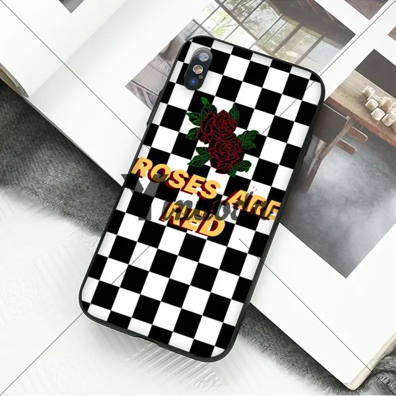 

Yinuoda Plaid Checked Checkered CHECKERBOARD Coque Shell Phone Case for iPhone 5 5Sx 6 7 7plus 8 8Plus X XS MAX XR