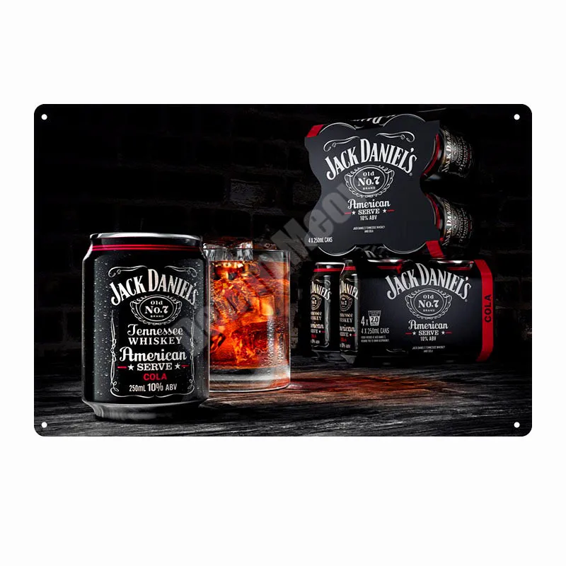 Jack Wine Whiskey винтажная металлическая жестяная вывеска для паба, бара, казино, домашний декор, пивная рекламная тарелка, постер, Настенная художественная наклейка N277 - Цвет: C