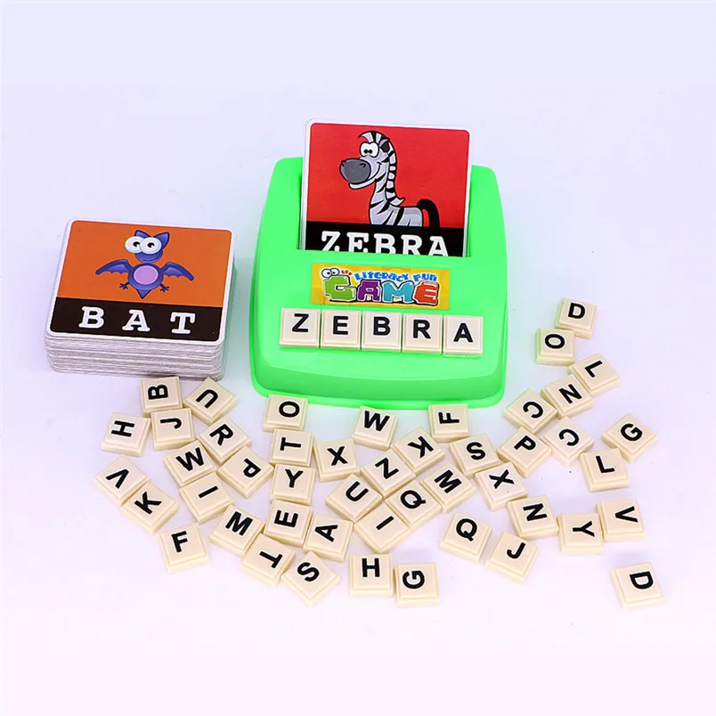 Высокое качество пластик английская орфография Алфавит Письмо игра Раннее Обучение обучающая игрушка детский подарок для обучения детей, GU20