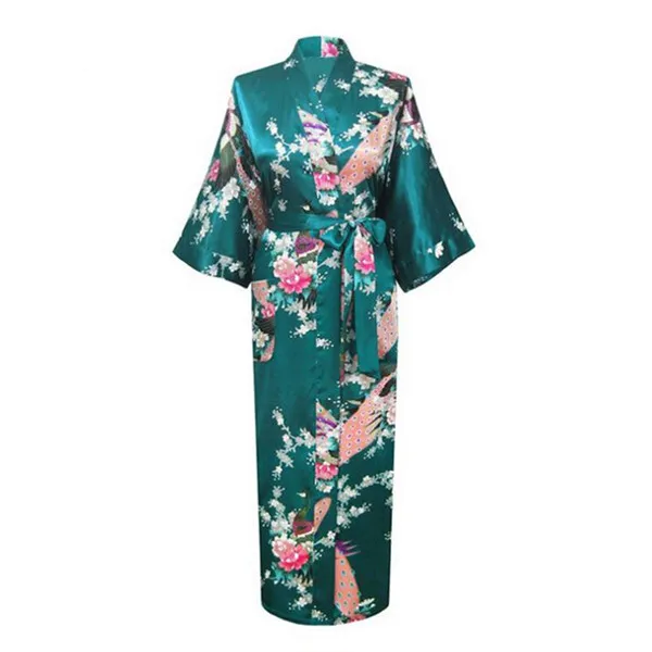 Черные женские кимоно халат невесты свадебное Лето Ночная рубашка шелковый атлас Плюс размеры рубашки RB012