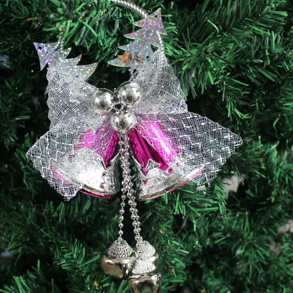 Shi -color Christmas ornaments bells ringing decorations tree shaking bell butterfly |