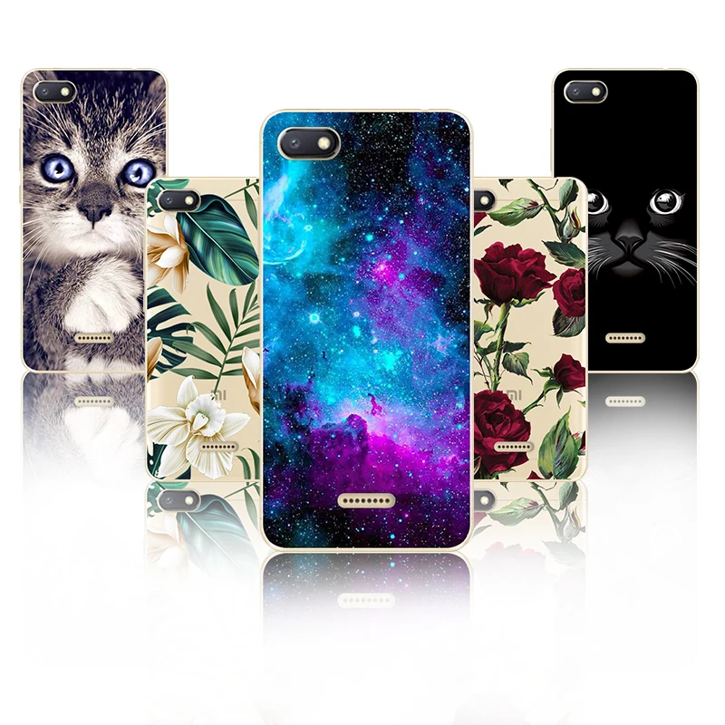 

TPU Bumper Xiaomi Redmi 6A Case Cover Silicone 5.45" Redmi6a Soft Back Printed Cat Xiaomi Redmi 6A Protective Case Mobile Cover
