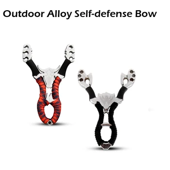 

Hot Sale Portable Powerful Outdoor Self-defense Alloy Shot Ergonomic Grip Slingshot Catapult Hunting Camping No Box No Bullets