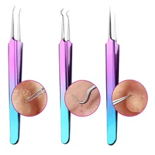 1 шт. клипсы для акне из нержавеющей стали, иглы для удаления угрей, иглы, пинцеты лицо, забота, красота, инструменты для ремонта, зажим для лица