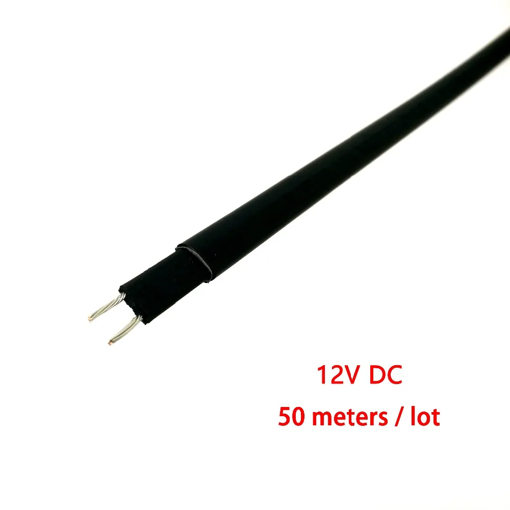 Новое поступление 50m 12V саморегулирующийся греющий кабель с пластмассовой изоляцией низкая Напряжение PTC нагреватель на автомобилях и