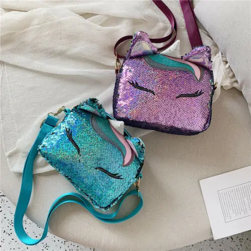 Women Sequin Bag Cartoon Animals Handbags Shoulder Pack Bag Female Small Crossbody Bags For Ladies Messenger Bags Fashion