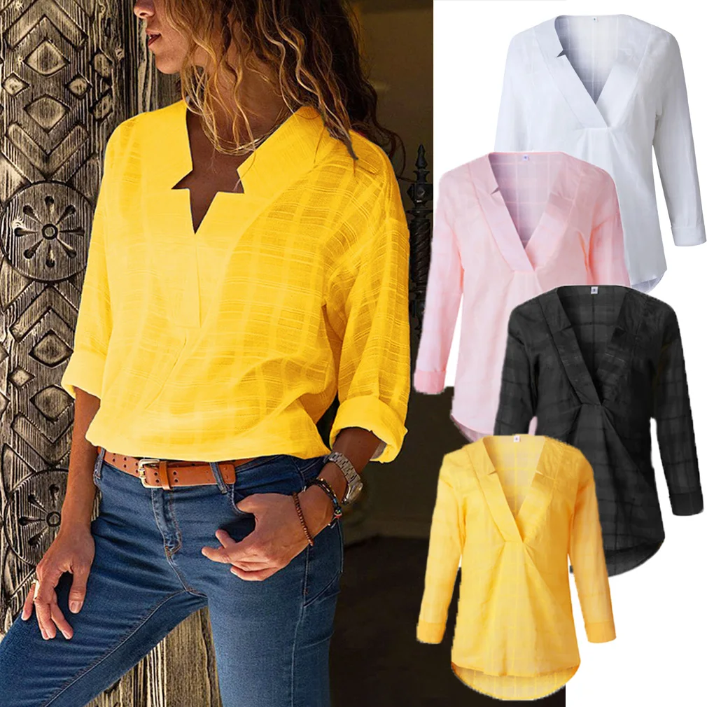 

Women Long Sleeve Lace Casual T Shirt Ladies Summer Loose Tops
