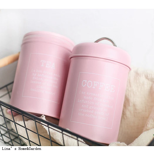 Powder Coat Coffee Sugar Metal Bin (6)