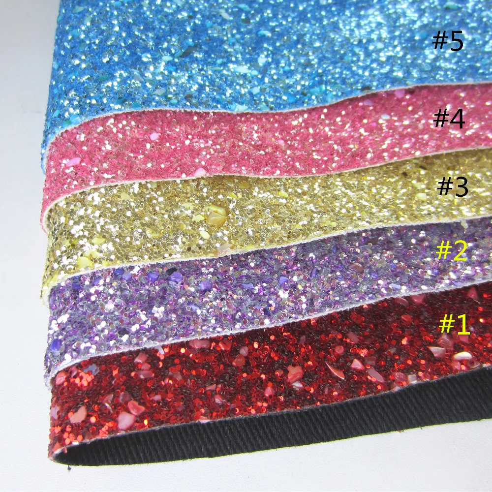 A4 sheet 8&quot;x11.8&quot; Stone Glitter Fabric leather synthetic faux leather fabric for bows shoes ...