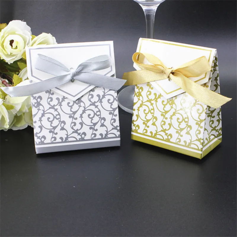 100 шт/200 шт высококлассные коробки конфет золотого и серебряного цветов, сумка для выпечки, силиконовые формы для выпечки, подарок на свадебную вечеринку, любимый день рождения, любимые пакеты