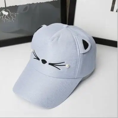 3 Snapback милая розовая сетка для ребенка с кошачьими ушками, бейсболка, летние женские шапки, милые Мультяшные регулируемые кепки с сеткой для девочек Gif - Цвет: 3