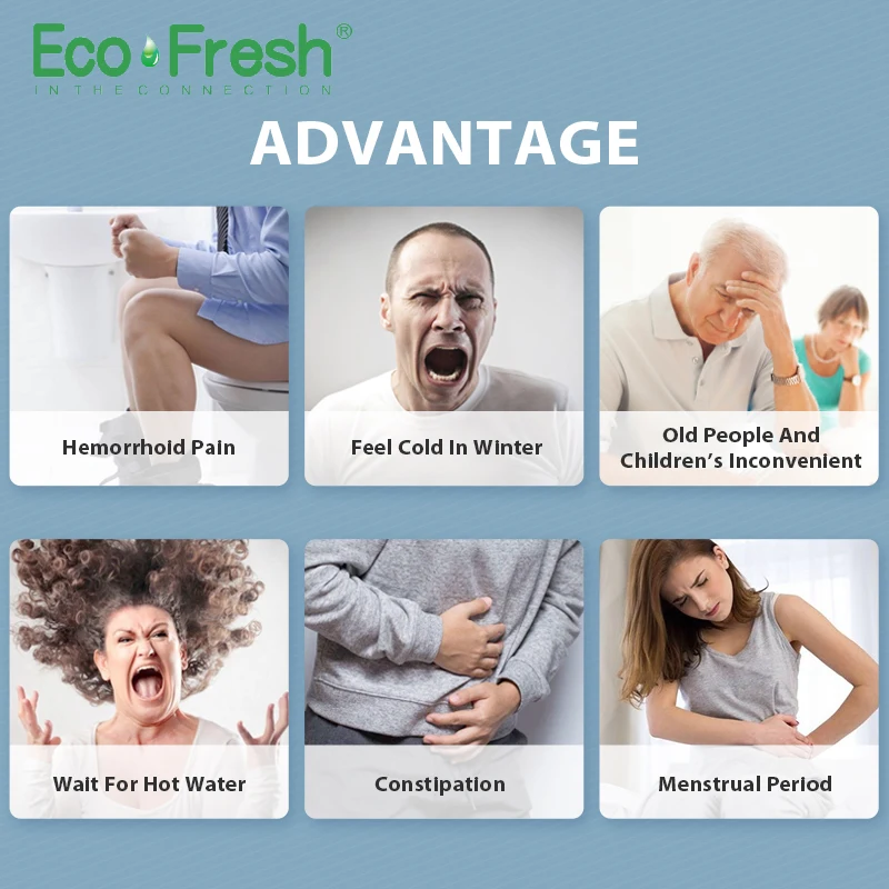 Ecofresh умное сиденье для унитаза, сиденье для унитаза, биде, электрическое покрытие для биде, тепловое сиденье, светодиодный светильник, интеллектуальное покрытие для унитаза, авто