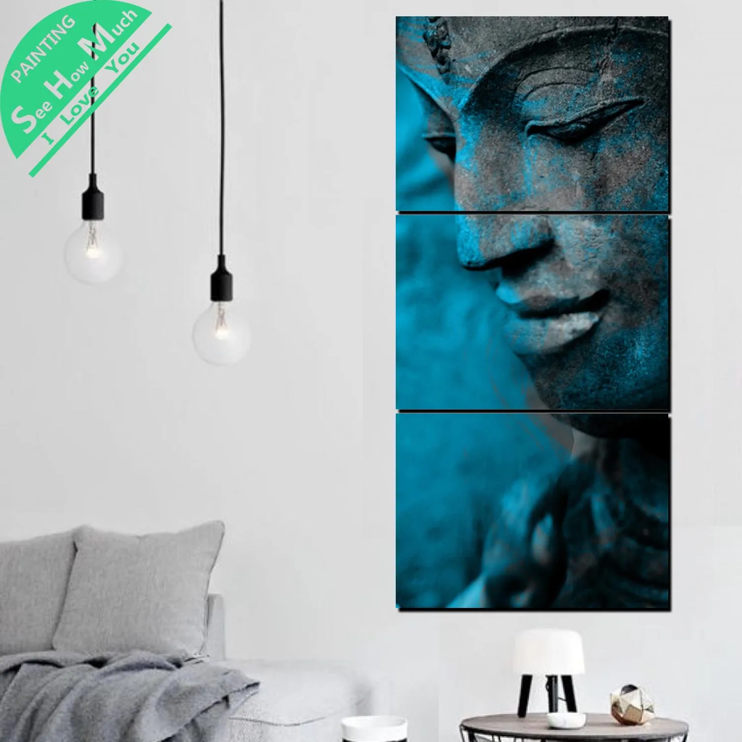 3 Шт. Будда Статус HD Печатных Холст для Живописи Wall Art Украшения для Гостиной Плакат