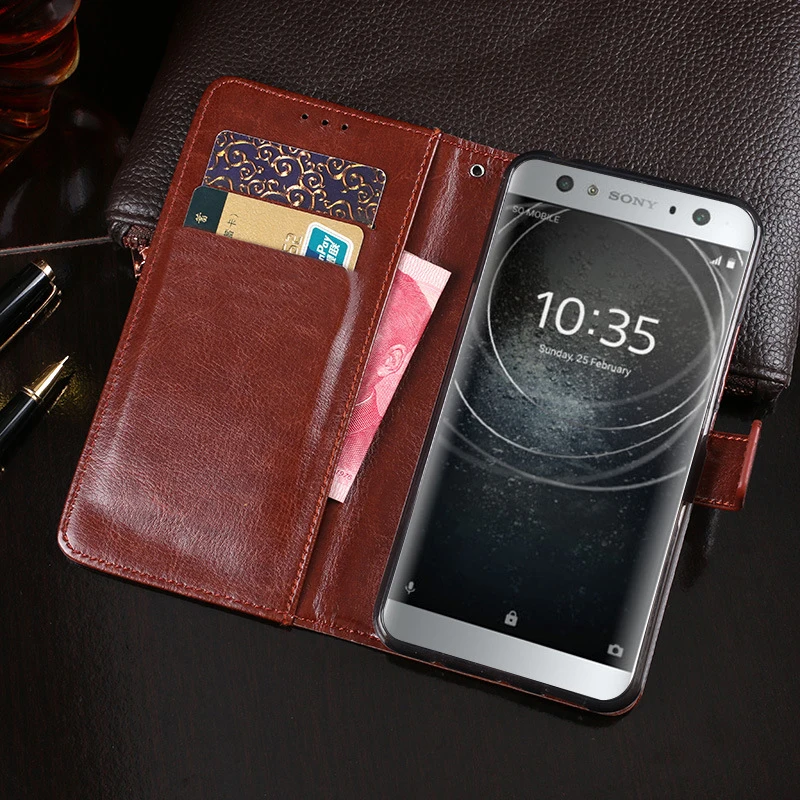 Роскошный чехол-бумажник из искусственной кожи для телефона для sony Xperia L2 XZ2 XA1 XA3 XZ3 L1 XZ Plus XZ2 Ultra XZ1 Mini чехол для телефона