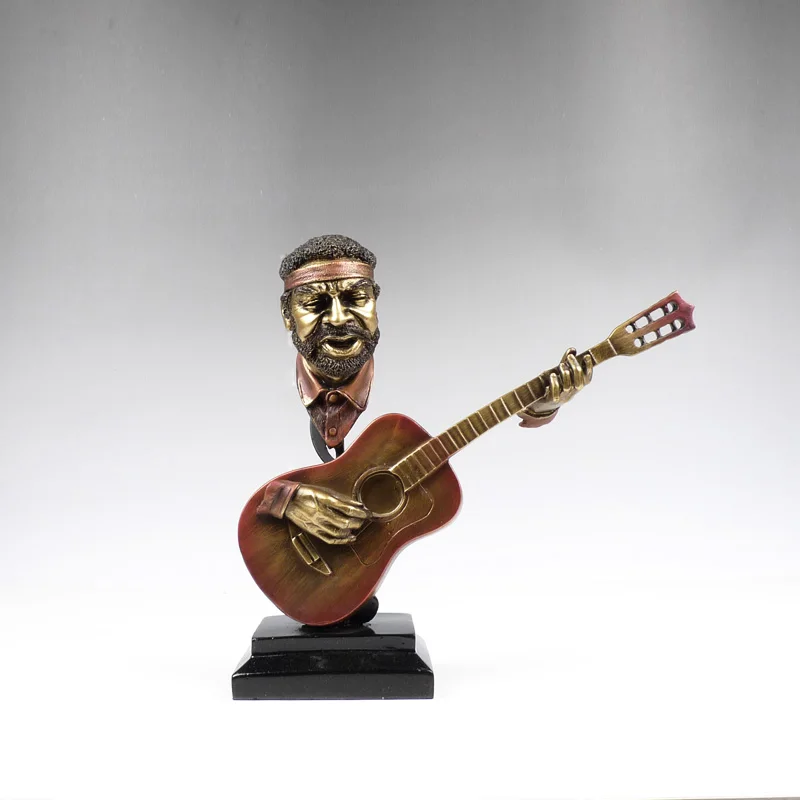 Abstractive Guitar Player Resin Musician Statue Gift and Craft