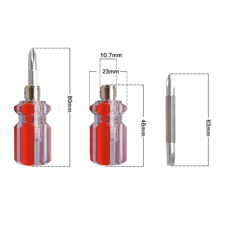 Mini Multitool Bidirectional Interchangeable Head Torx Screwdriver Phillips & Flat Tip Screwdriver For DTY Repair Tools DAJ014 (3)