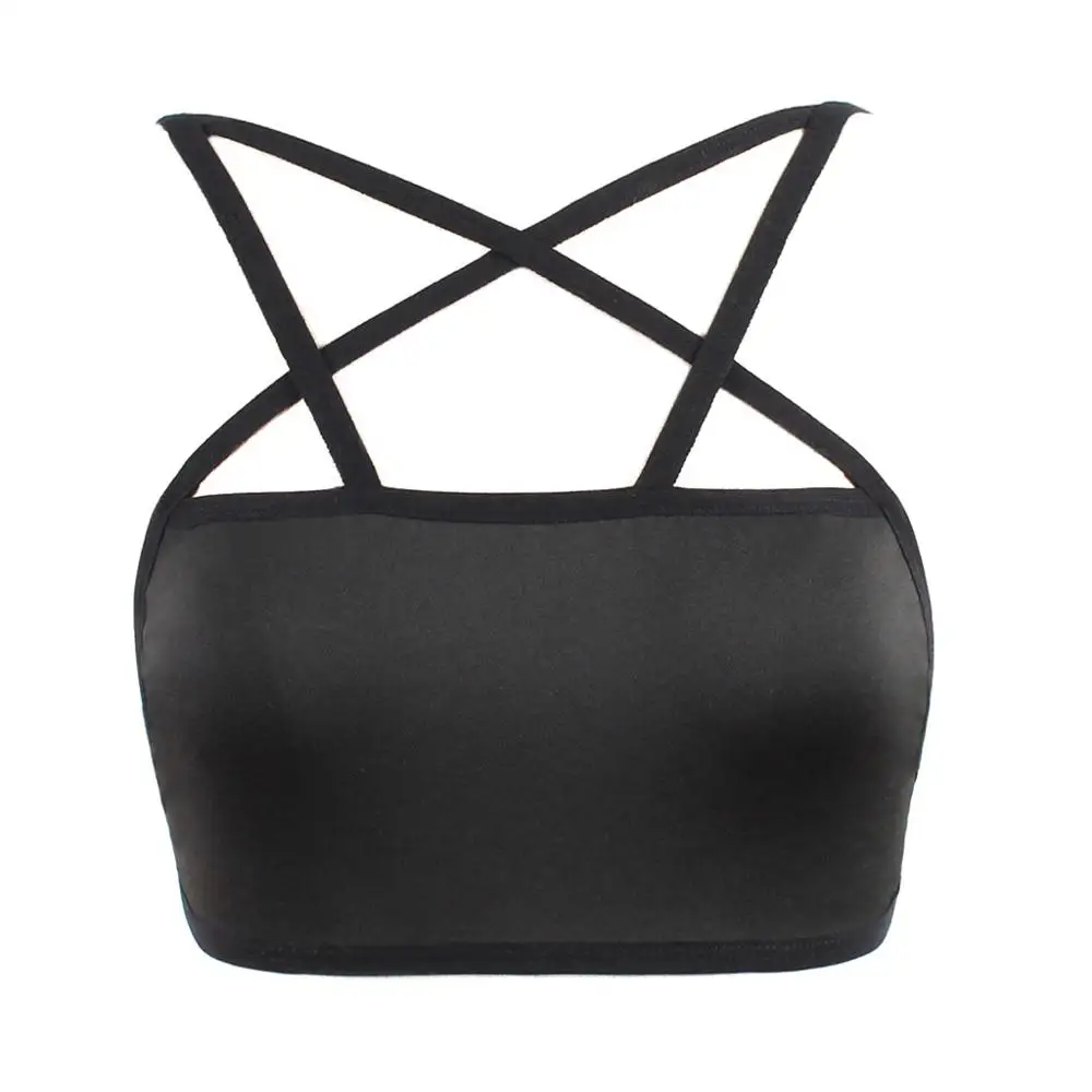 Для женщин Косплэй топы дамы эластичный клетке Strappy Bra полый повод Бинт Эластичный каркас бюстгальтера бюстье топы сексуальный бюстгальтер - Цвет: S