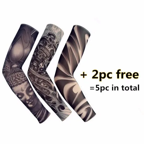 5 шт. перчатка с тату рукав грелка Племенной печати рукав для мужчин и женщин Череп Поддельные рукава для татуировки защита рук