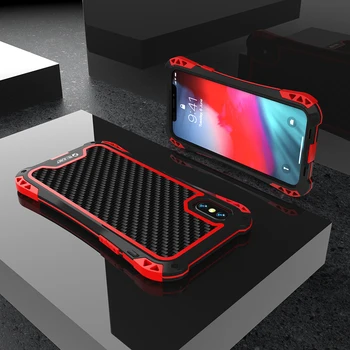 

For iPhone XS Max XR X Phone Case Heavy Duty Protection Armor Metal iphonexs xsmax Cover Shockproof Anti-Drop Aluminum Casings