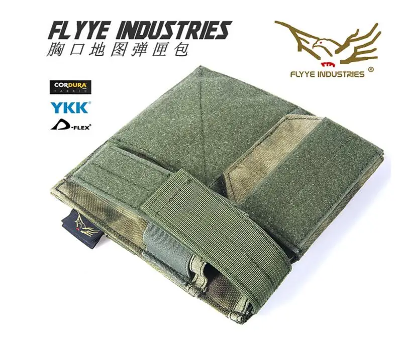 FLYYE MOLLE сумка для карт с Маг мешком Мультикам AOR AU FG Wargame страйкбол охота