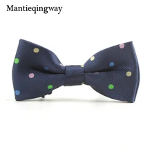 Mantieqingway/модные галстуки-бабочки для маленьких мальчиков, для детей, в горошек, галстук-бабочка с принтом, унисекс, Для худой шеи, галстук для свадебной вечеринки