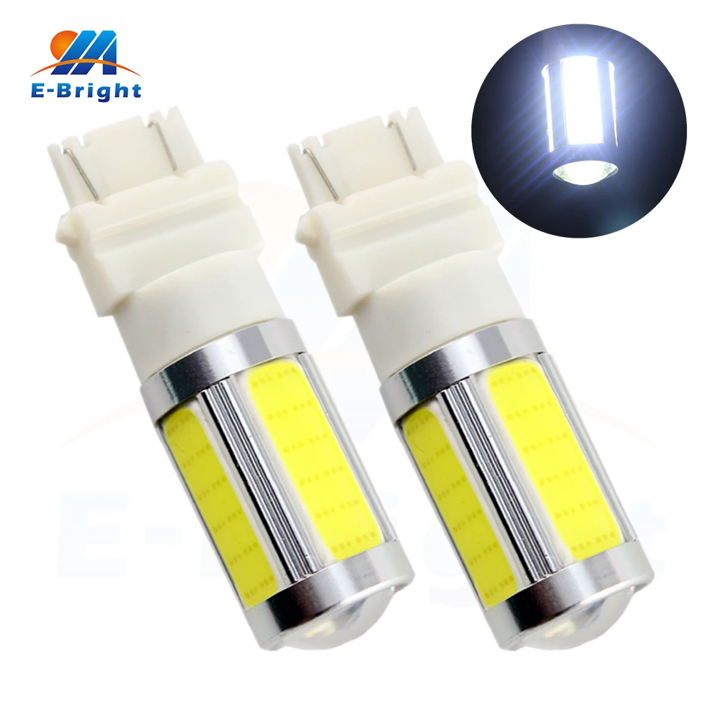 2pcs 12V 24V Lens COB Leds 5 SMD 3157 Base Led Bulbs Car Light Cource