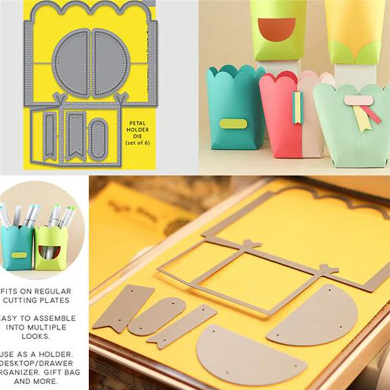 

DiyArts Gift Candy Bag Metal Cutting Dies Storage Box Dies for Scrapbooking Embossing Decorative Crafts DIY Paper Cards New 2018